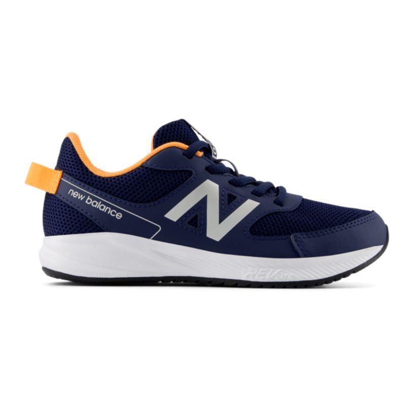 Zapatillas running de niño-a NEW BALANCE 570 azul marino y naranja YK570NM3