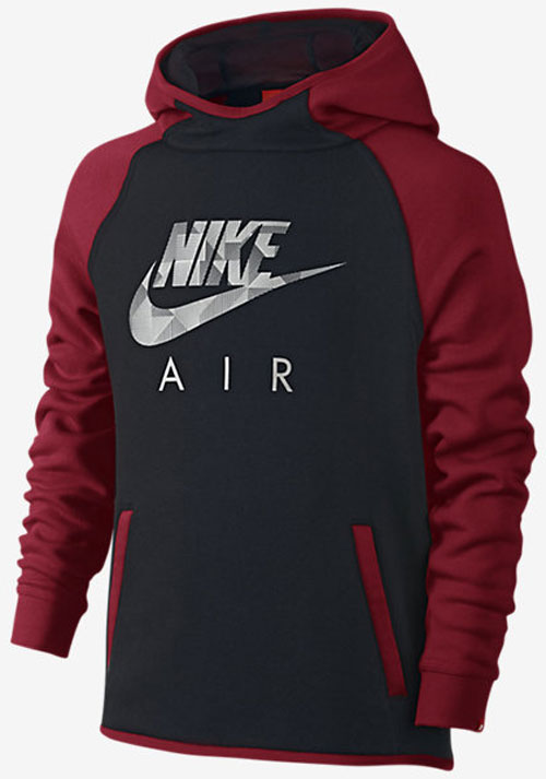 sudadera nike roja y negra