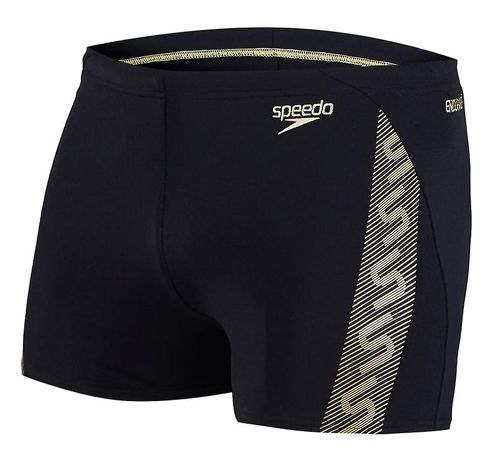 Bañador SPEEDO MONOGRAM AQUASHORT negro y dorado 8-08742A721