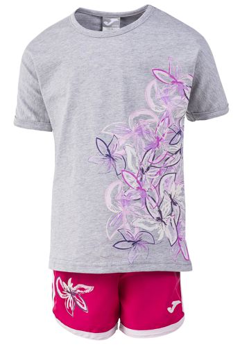 Conjunto de niña JOMA SET JUNIOR gris claro y rosa 500106.255