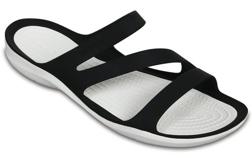 Sandalia de mujer CROCS SWIFTWATER SANDAL negra y blanca 203998