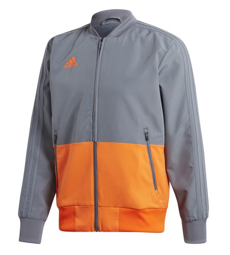 chandal adidas gris y naranja