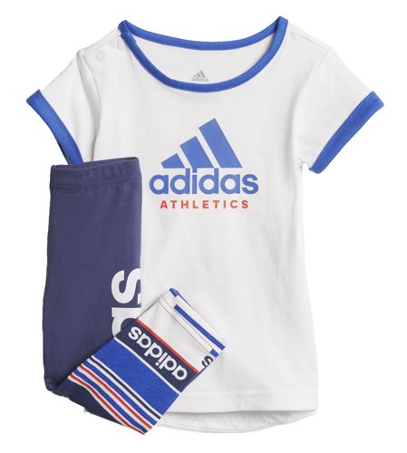 Conjunto de niña ADIDAS MINI ME SPORT ID blanco y azul CF7436