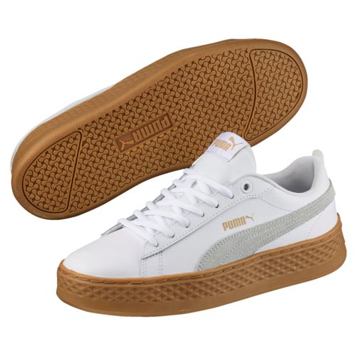puma blancas con plataforma