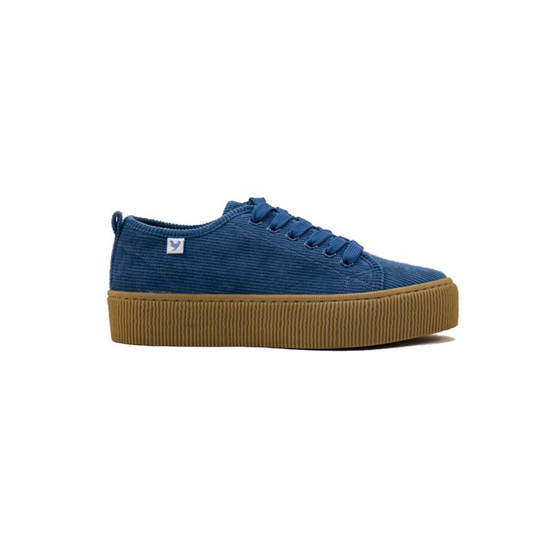 Zapatillas de mujer WALK IN PITAS PAM azul-caramelo