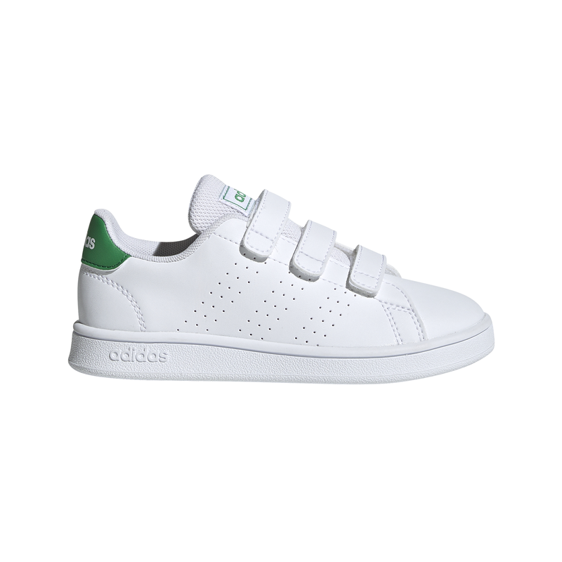 Zapatillas de niño-a ADIDAS ADVANTAGE blanca y verde EF0223