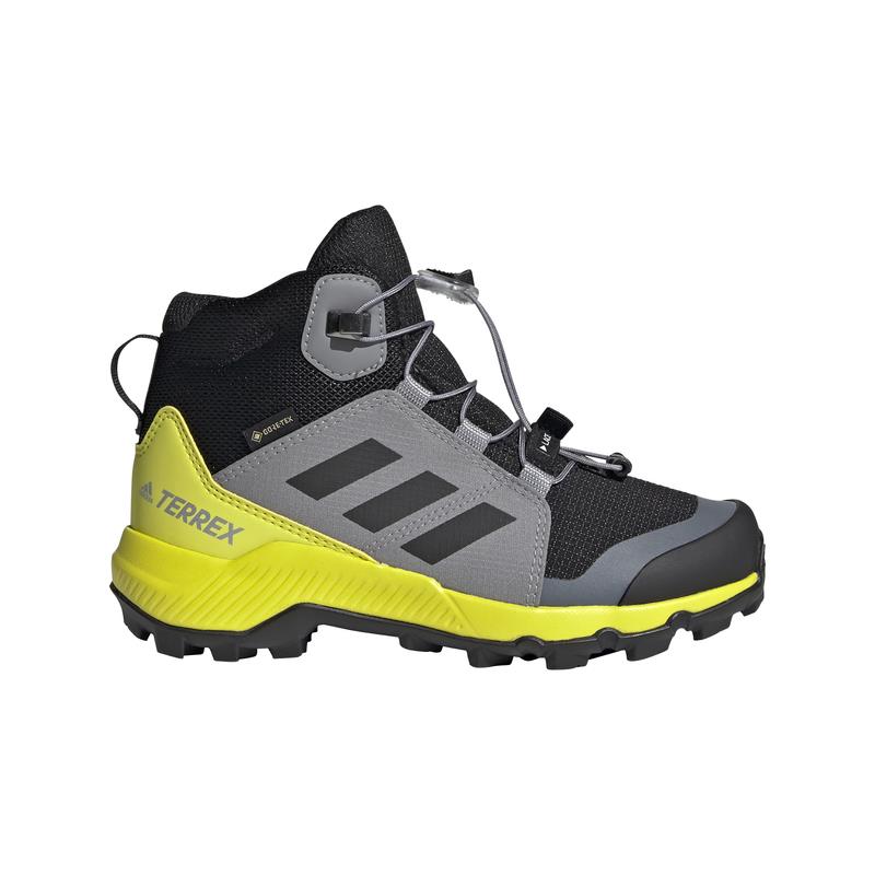 Bota de montaña de niño-a ADIDAS TERREX MID GTX gris y negra FX4166