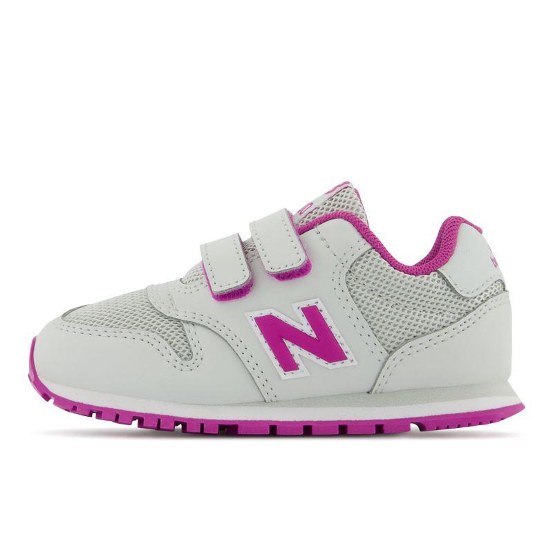 Zapatillas de niña-o NEW BALANCE 500 gris y rosa IV500GM1