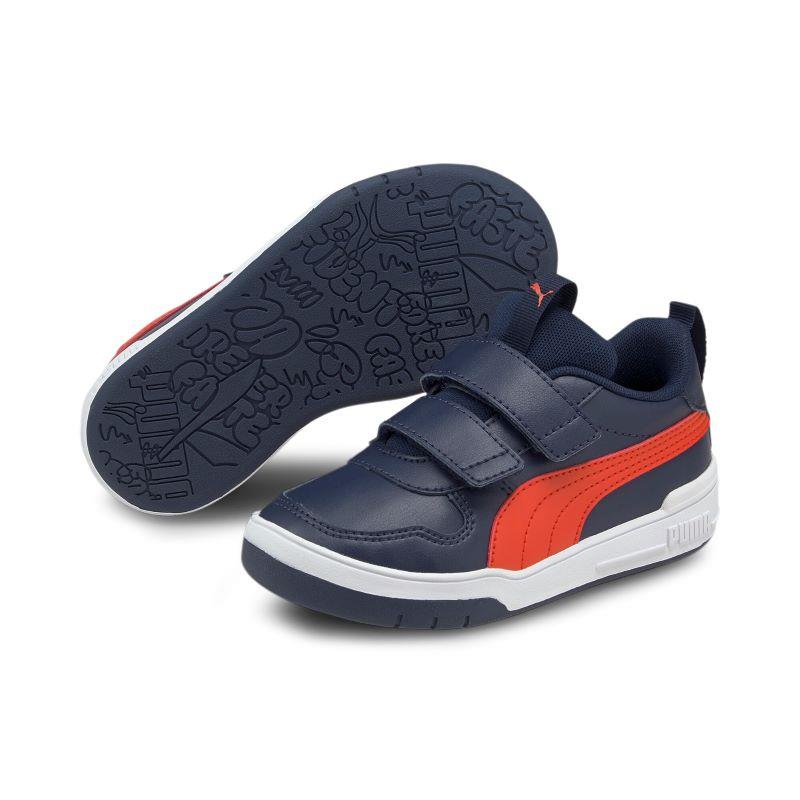 Zapatillas de niño PUMA MULTIFLEX SL V marino y rojo 380740-02