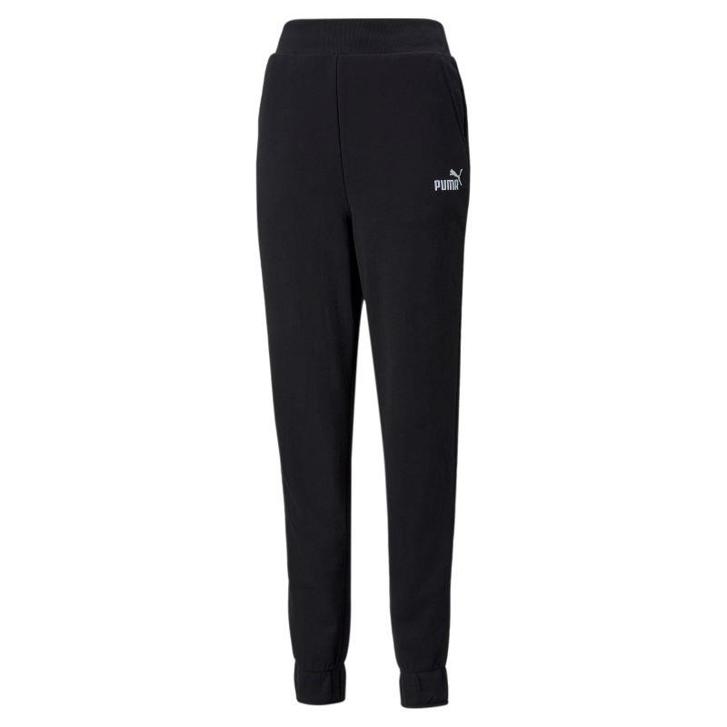 Pantalón largo para mujer PUMA ESSENTIALS EMBROIDERY HIGH negro 847093-01