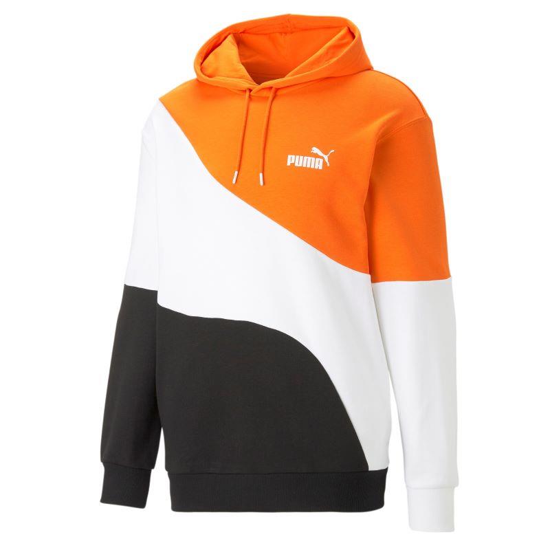 Sudadera con capucha PUMA POWER CAT naranja, negro y blanca 673786-23