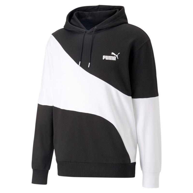 Sudadera con capucha PUMA POWER CAT negra y blanca 673786-01