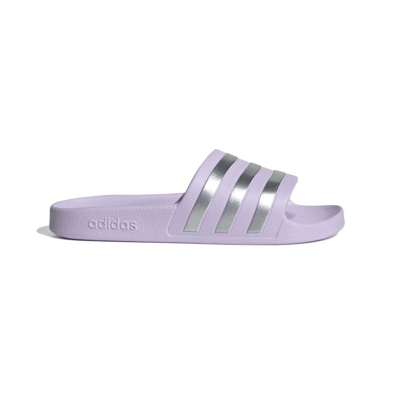Chancla para mujer ADIDAS ADILETTE AQUA lila y plata IE8920