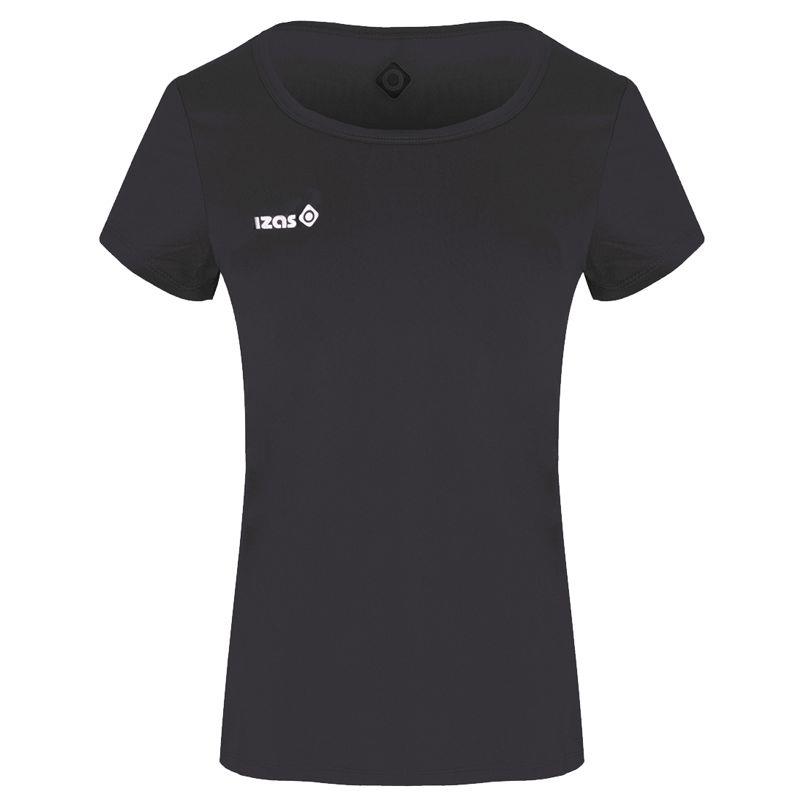 Camiseta manga corta para mujer IZAS VILA negra