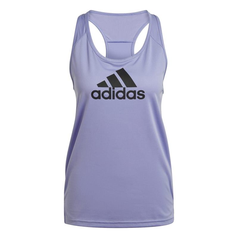 Camiseta de tirantes para mujer ADIDAS AEROREADY DESIGNED 2 MOVE LOGO SPORT morada HE6708