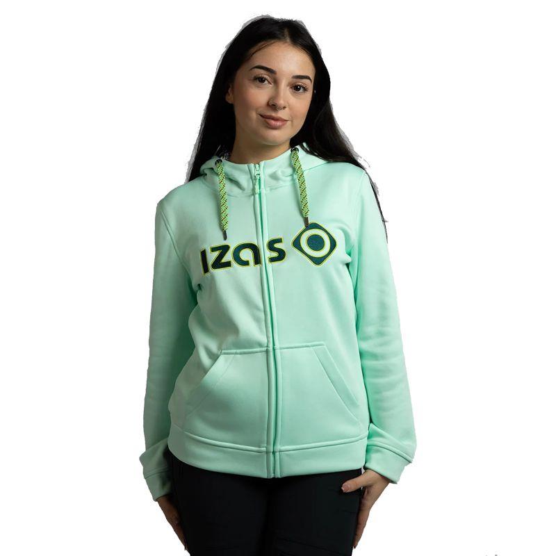 Chaqueta con capucha para mujer IZAS DUERO verde menta