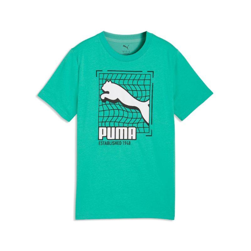Camiseta manga corta para niño PUMA GRAPHIC GRID TEE verde 692114-40