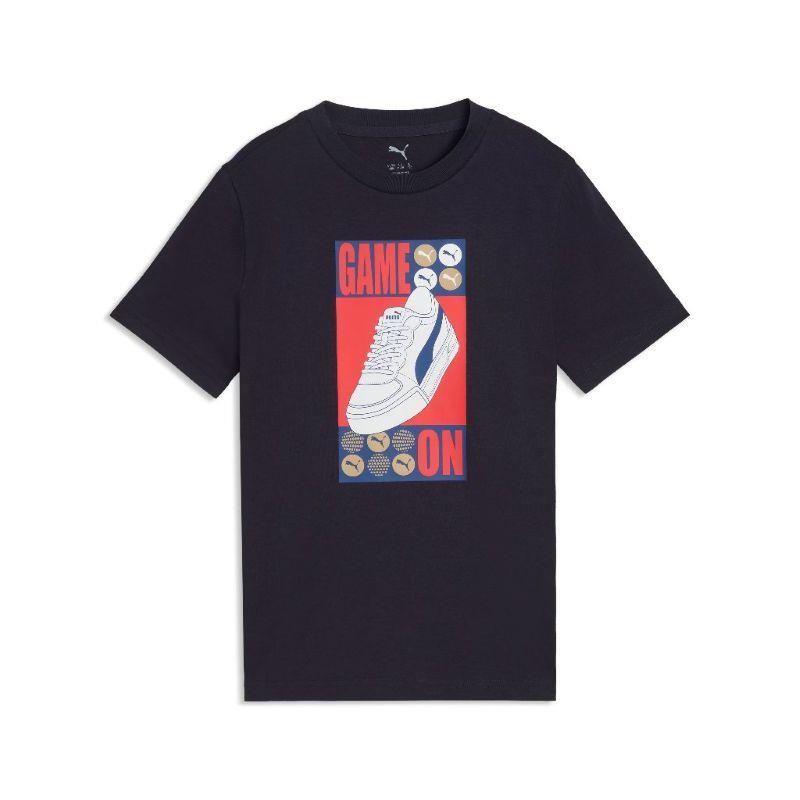 Camiseta manga corta para niño PUMA GRAPHIC SNEAKER TEE azul marino 692115-16