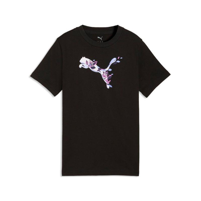 Camiseta para niña PUMA GRAPHIC FLORAL CAT negra 691736-01