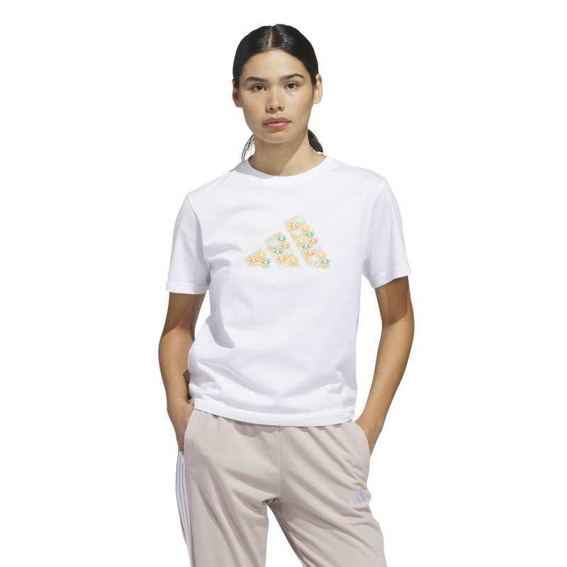 Camiseta manga corta para mujer ADIDAS UMBRELLAS blanca KB2389