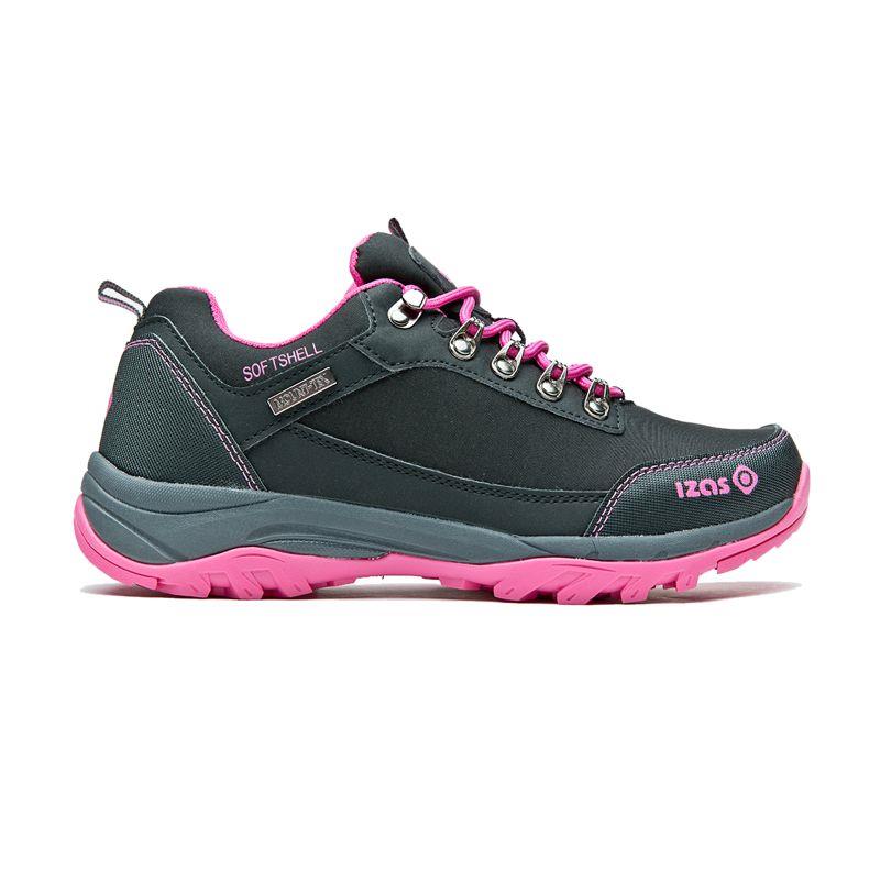 Zapato de montaña para mujer IZAS LEZAT LOW negro y rosa