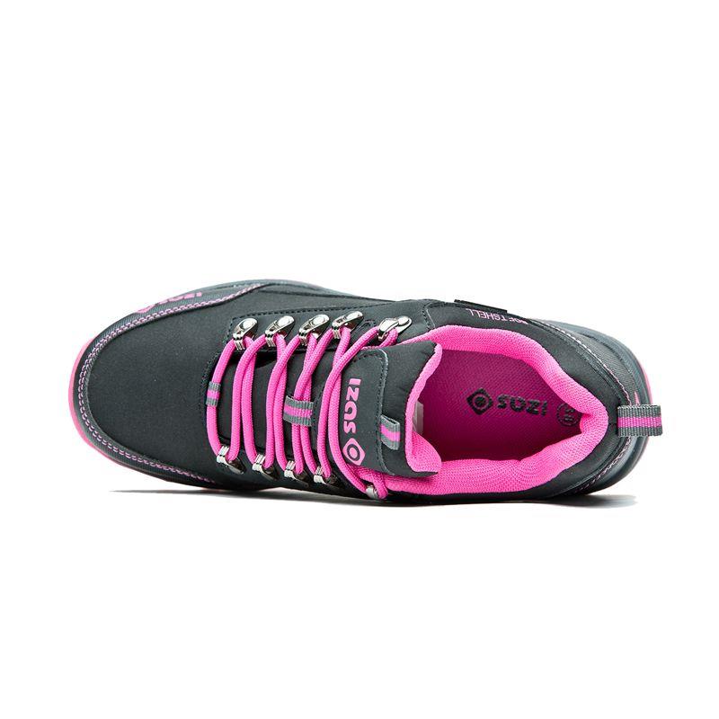 Zapato de montaña para mujer IZAS negro y rosa