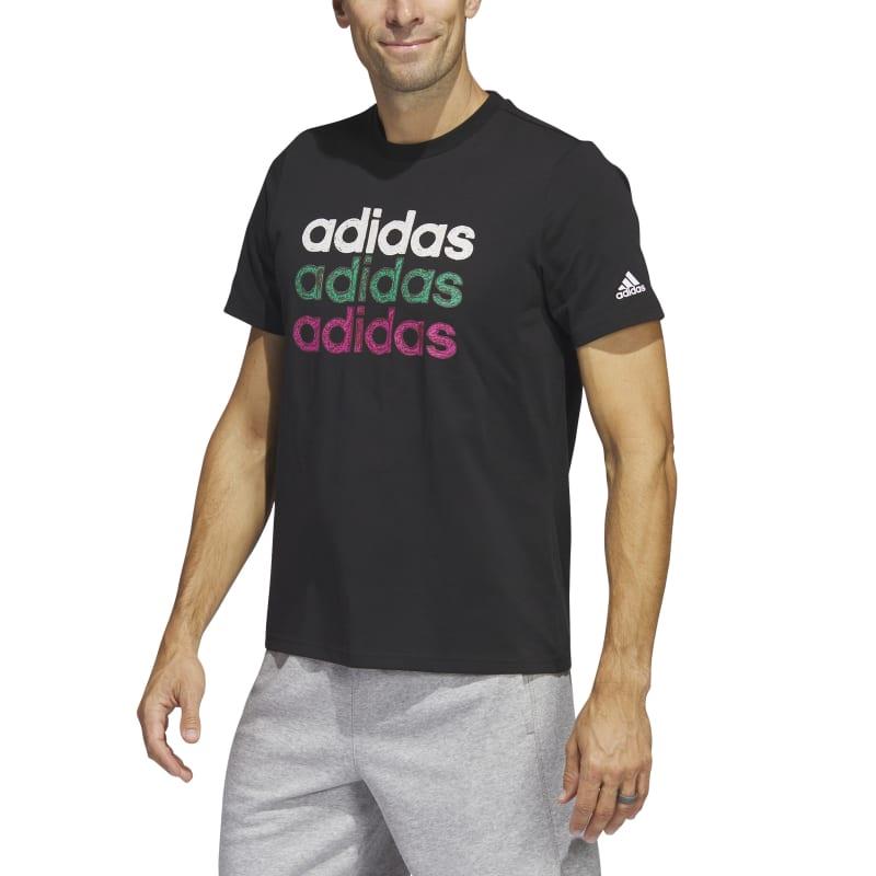 Camiseta manga corta ADIDAS MULTILINEAR negra HS2523