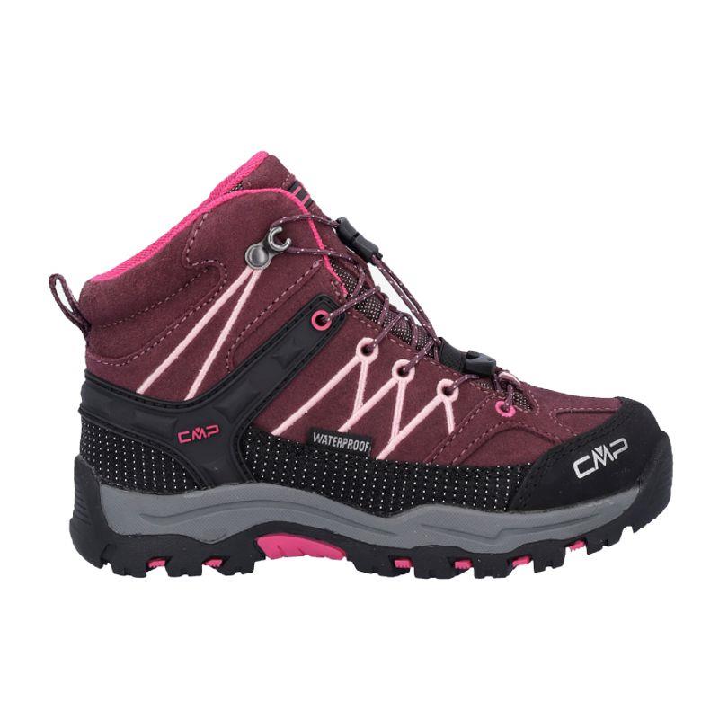 Bota de montaña para niña-o CMP RIGEL MID granate y rosa 3Q12944-05HM