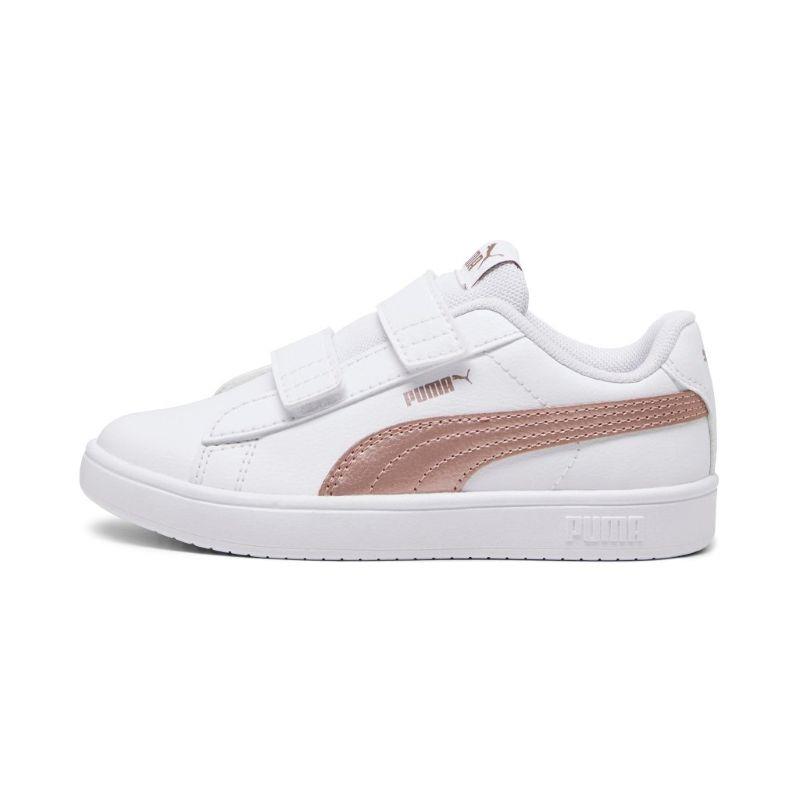 Zapatillas para niña PUMA RICKIE CLASSIC V blanca y oro 394253-04