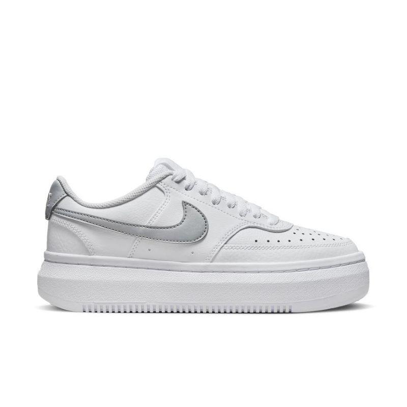 Zapatillas para mujer NIKE COURT VISION ALTA blanca y plata DM0113