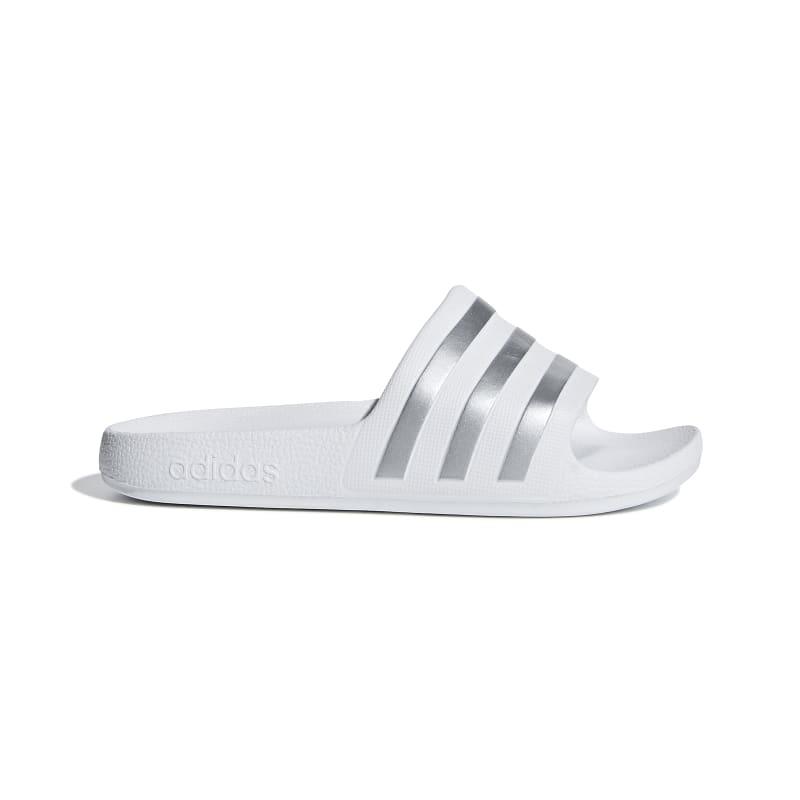 Chancla de niña-o ADIDAS ADILETTE AQUA K blanca y plata F35555