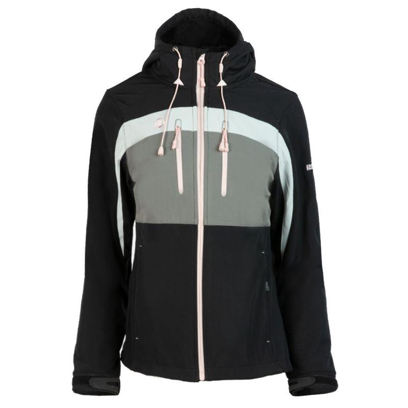 Chaqueta soft shell para mujer IZAS INATYE negro y gris