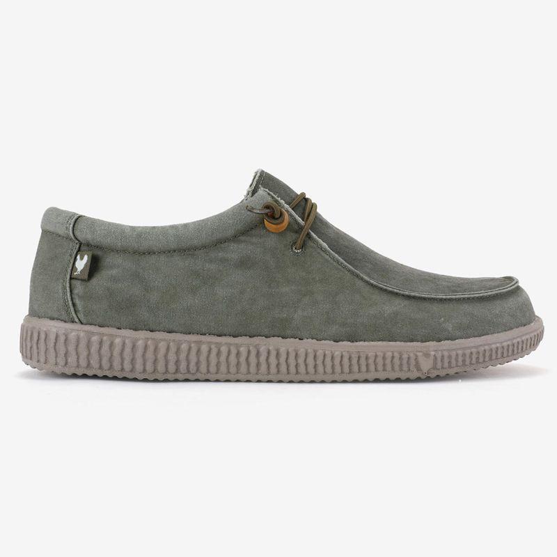 Zapatillas canvas WALK IN PITAS WALLABI WASHED kaki WP-150