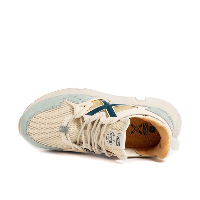 Zapatillas para mujer MUNICH beige y azul claro 4172016