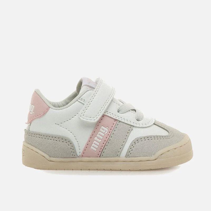 Zapatillas para niña MUSTANG FREE blanco, rosa y gris 49060-C58022