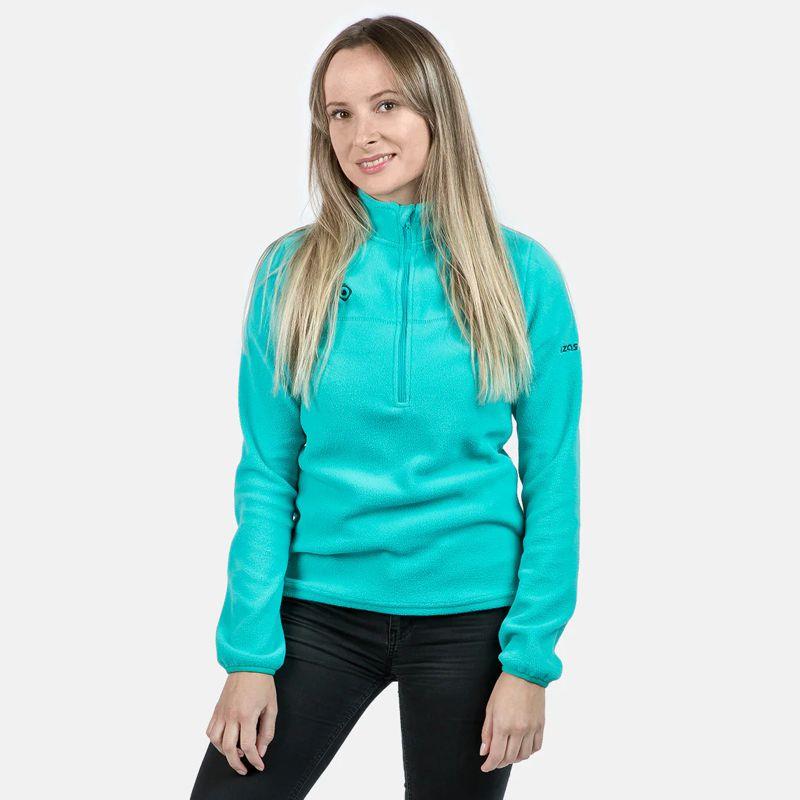 Polar media cremallera para mujer IZAS SUTTON turquesa