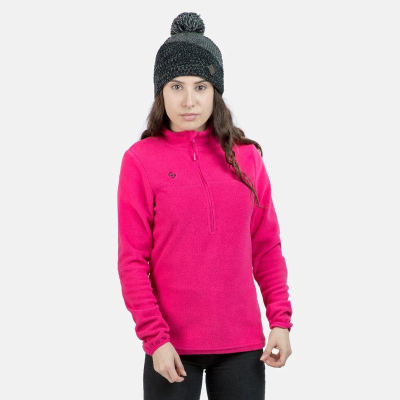 Polar media cremallera para mujer IZAS SUTTON fucsia
