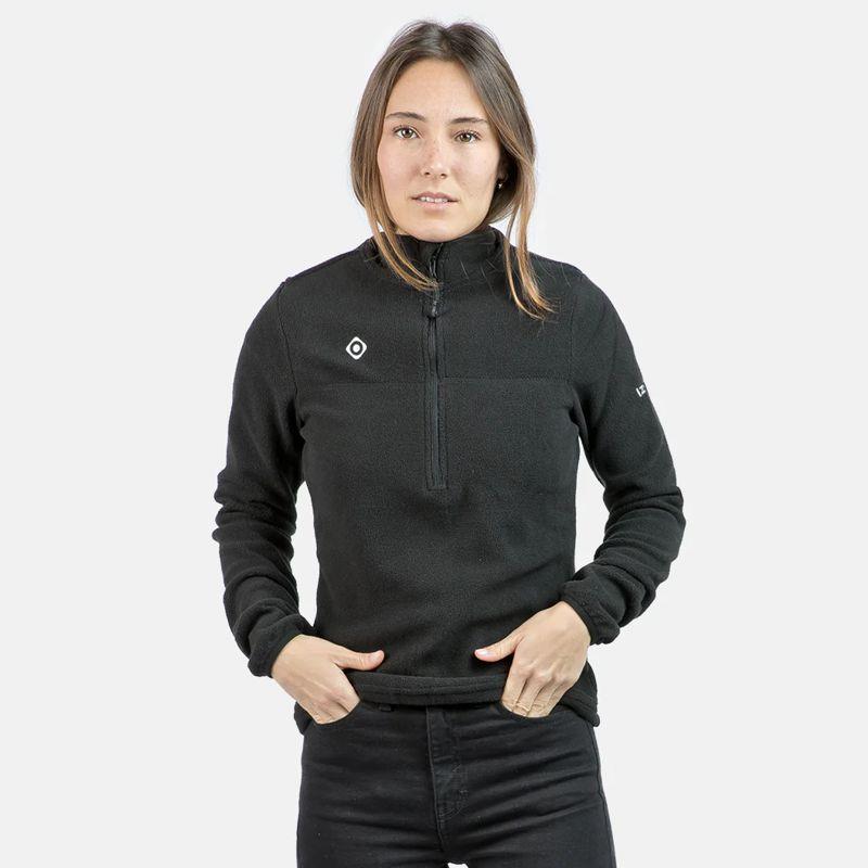 Polar media cremallera para mujer IZAS SUTTON negro