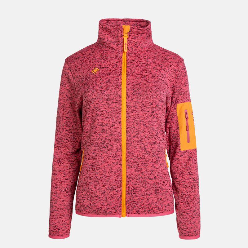 Chaqueta polar de mujer IZAS SAMAUN V3 rosa coral y naranja