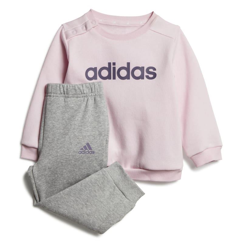 Chándal bebé ADIDAS I LIN FL JOG rosa y gris IJ8871