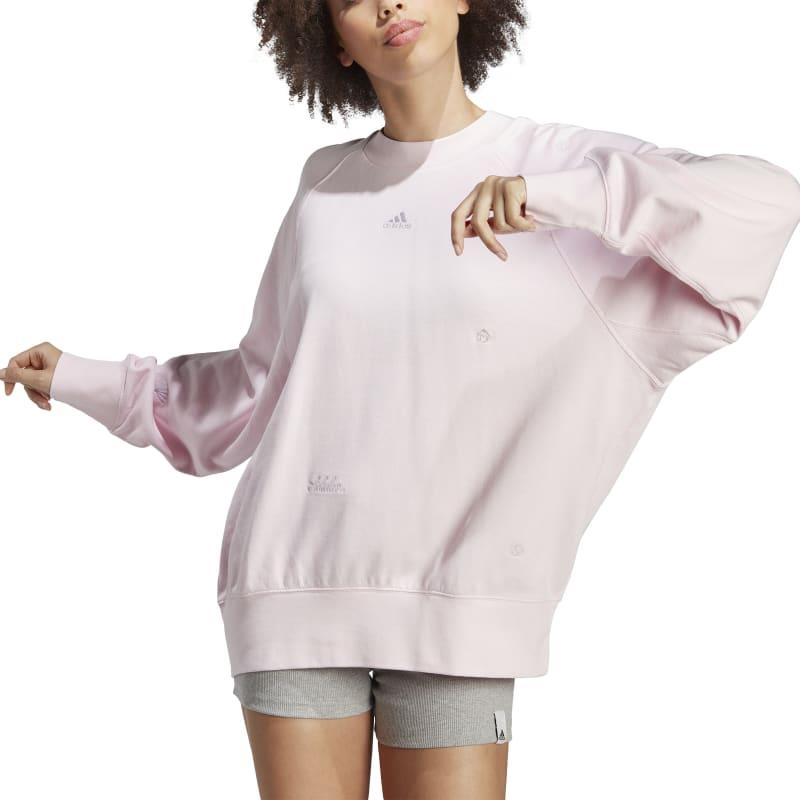 Sudadera para mujer ADIDAS OVERSIZED HEALING CRYSTAL rosa claro IC0812