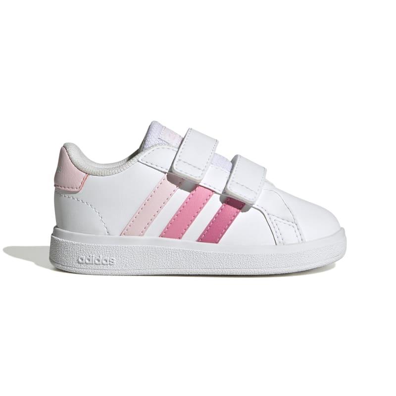 Zapatilla para niña-o ADIDAS GRAND COURT blanca y rosa IG2556