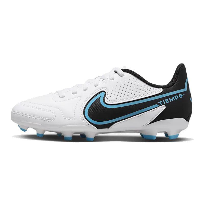 Botas de fútbol multitaco para niño-a NIKE JR. TIEMPO LEGEND 9 CLUB MG blanca DA1331-146