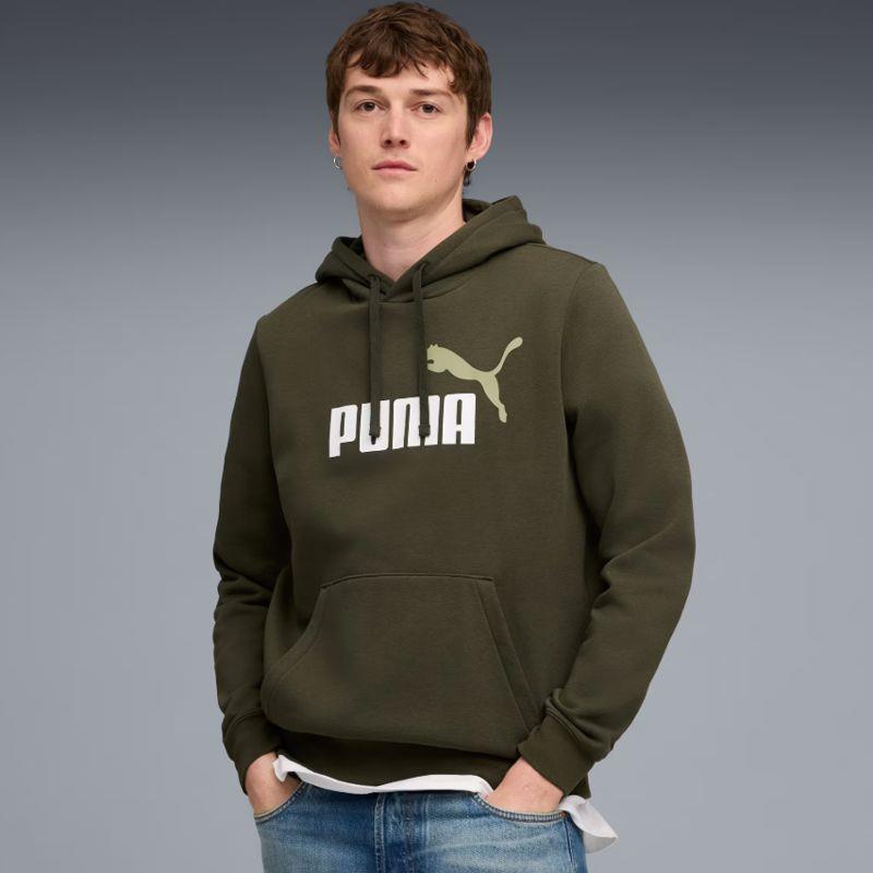 Sudadera con capucha PUMA ESSENTIALS 2 COLOR verde oliva 684711-70