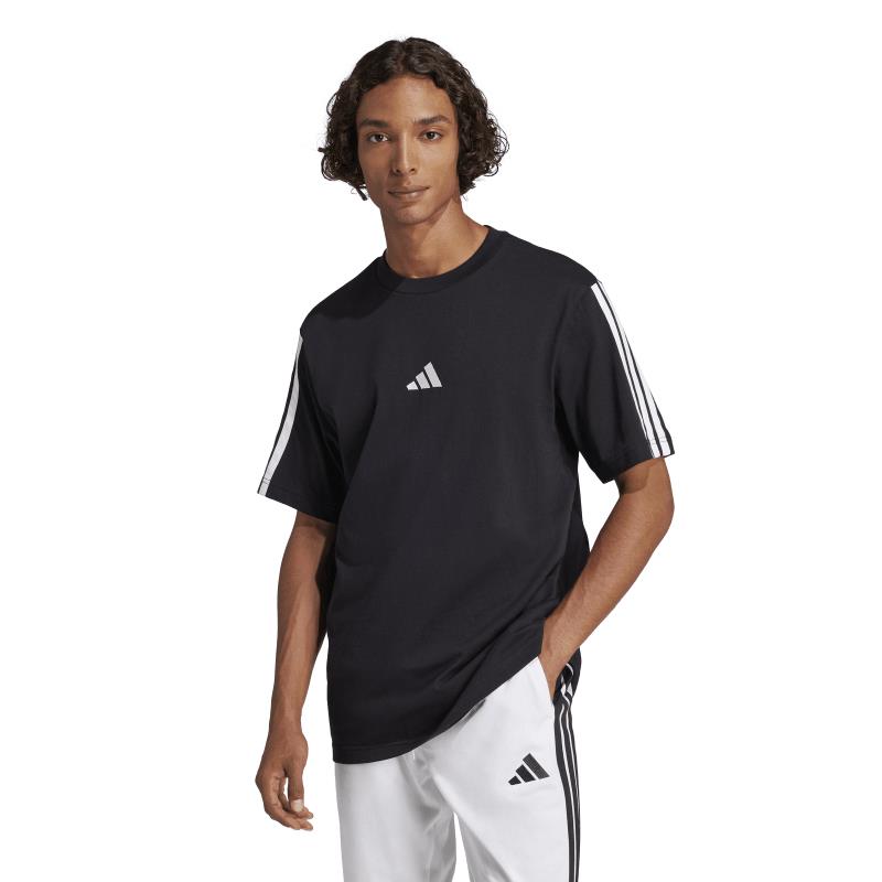 Camiseta ADIDAS ESSENTIALS 3S negro y blanco JW1949