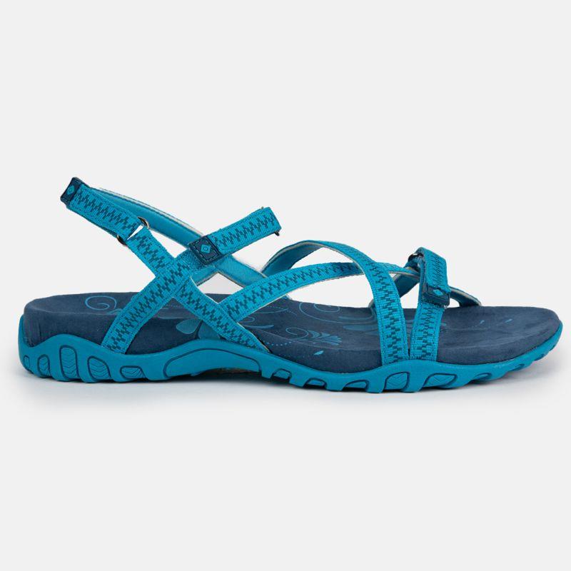 Sandalias para mujer IZAS TENA azul turquesa y marino