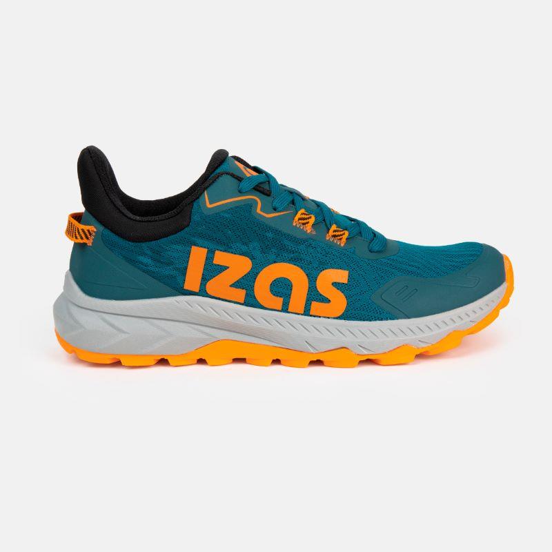 Zapatillas trail IZAS IKKI verde y naranja