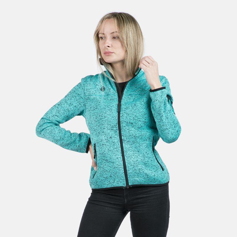 Chaqueta polar para mujer IZAS SAMAUN turquesa