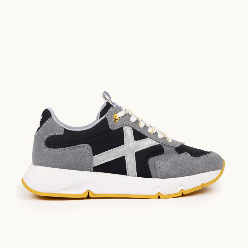 Zapatillas para mujer MUNICH MAMBA negra y gris 4191019