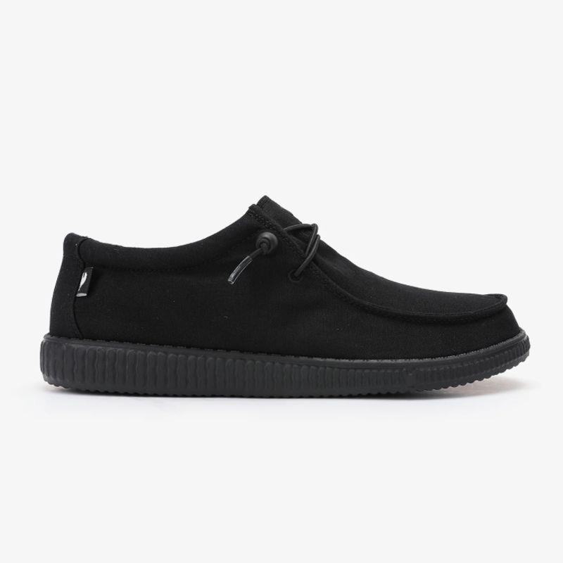 Zapatillas canvas WALK IN PITAS WALLABI WASHED negro WP-150